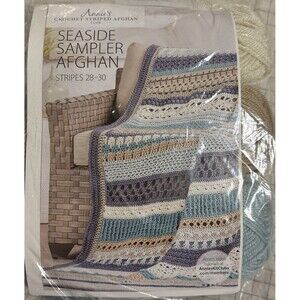 NEW Sealed Annie’s Kit Club ~ Crochet Seaside Sampler Afghan ~ Stripes 28-30